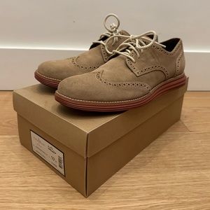 Cole Haan Lunargrand Wingtips (Nike x Cole Haan) - Size 10.5 - Milkshake Suede